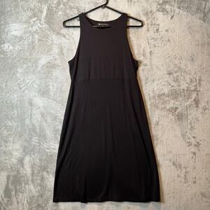 Athleta Santorini High Neck Solid Dress‎ Black Size Small Tall